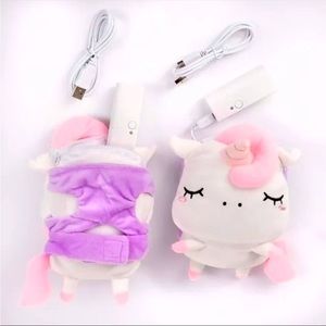 NEW Smoko Angie Unicorn Hand Warmers Kawaii Plush Fingerless Gloves Soft & Cozy